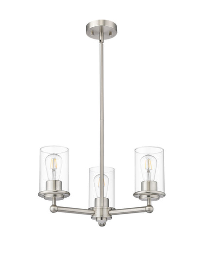 Z-Lite Thayer 3 Light Chandelier in Brushed Nickel 742-3BN