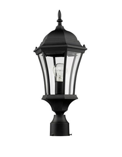 Z-Lite Wakefield 1 Light Outdoor Post Mount Fixture in Black 522PHM-BK