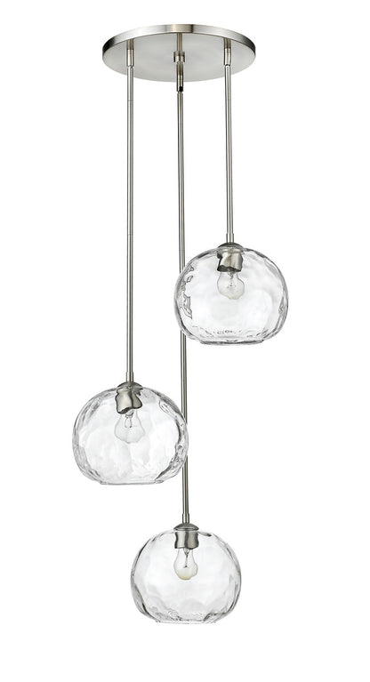 Z-Lite Chloe 3 Light Chandelier in Brushed Nickel 490P10-3R-BN