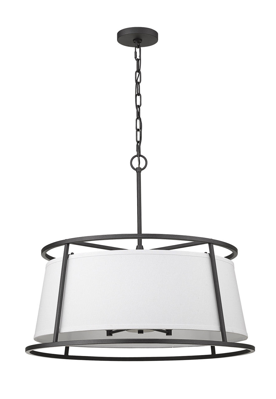 Z-Lite Lenyx Pendant 6 Light Chandelier in Iron Ore 1935-26IO