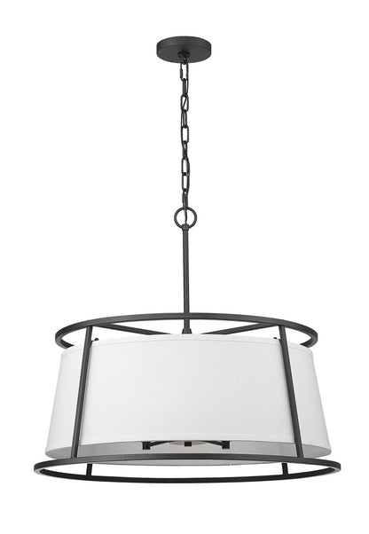 Z-Lite Lenyx Pendant 6 Light Chandelier in Iron Ore 1935-26IO