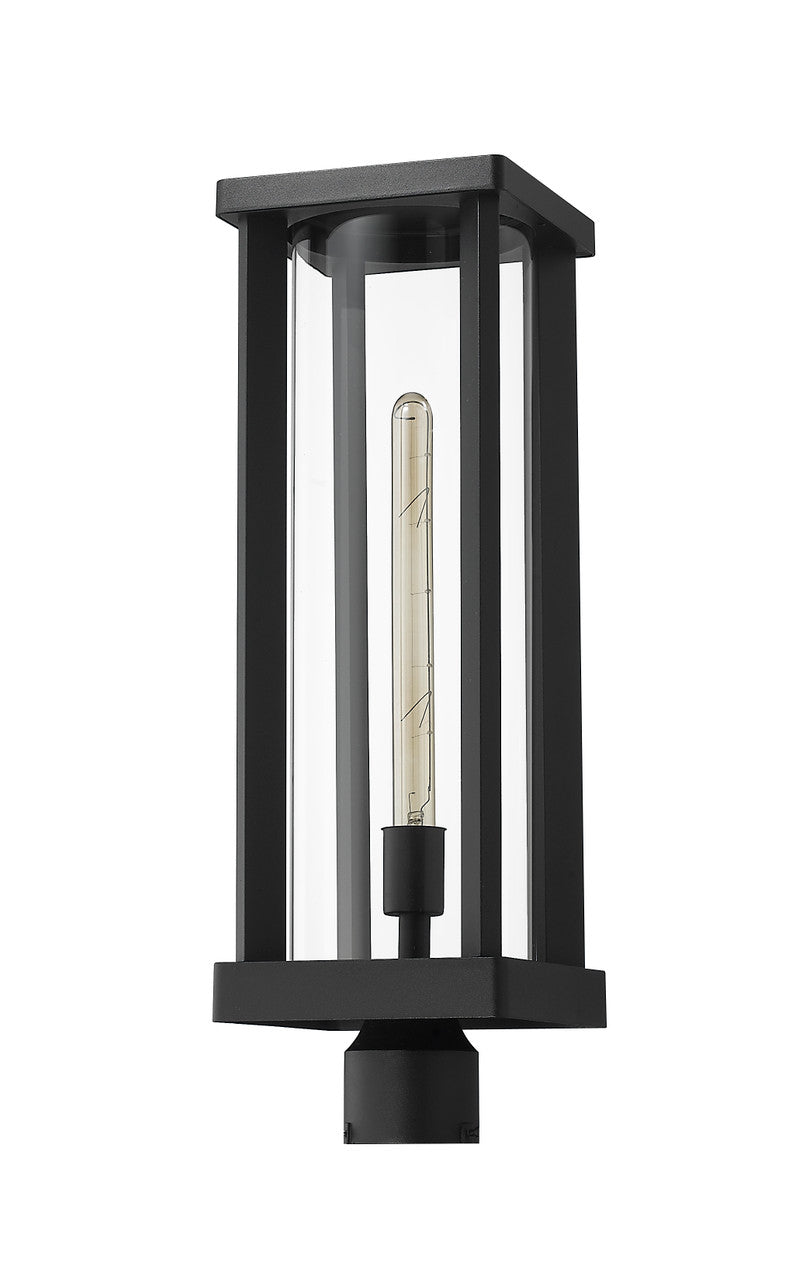 Z-Lite Glenwood 1 Light Outdoor Post Mount Fixture in Black 586PHBR-BK