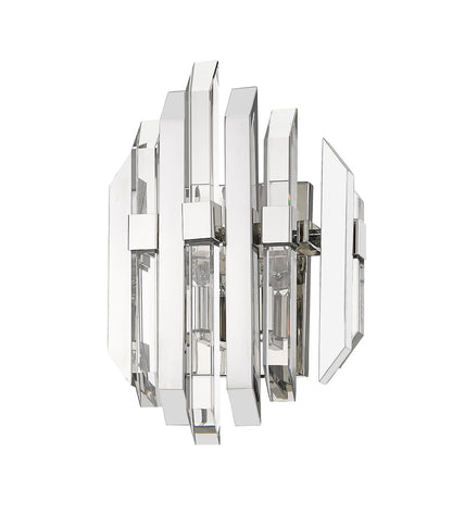 Z-Lite Bova 2 Light Wall Sconce in Polished Nickel 4006S-PN