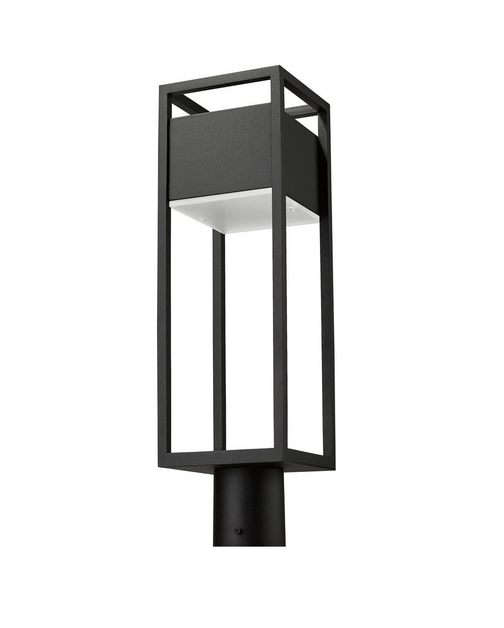 Z-Lite Barwick 1 Light Outdoor Post Mount Fixture in Black 585PHMR-BK-LED