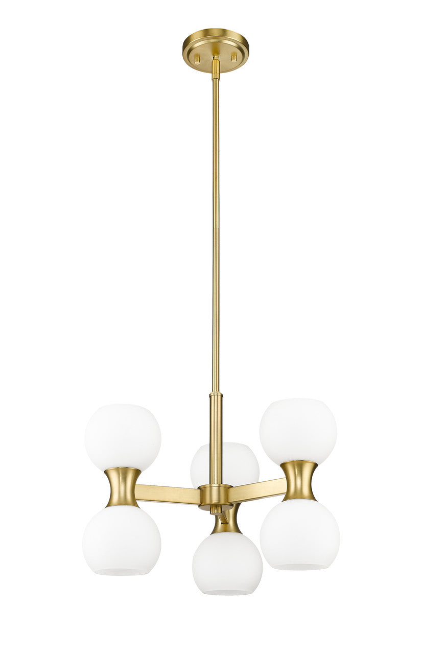 Z-Lite Artemis 6 Light Chandelier in Modern Gold 494-6MGLD