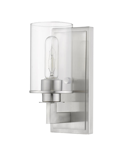 Z-Lite Savannah 1 Light Wall Sconce in Brushed Nickel 462-1S-BN