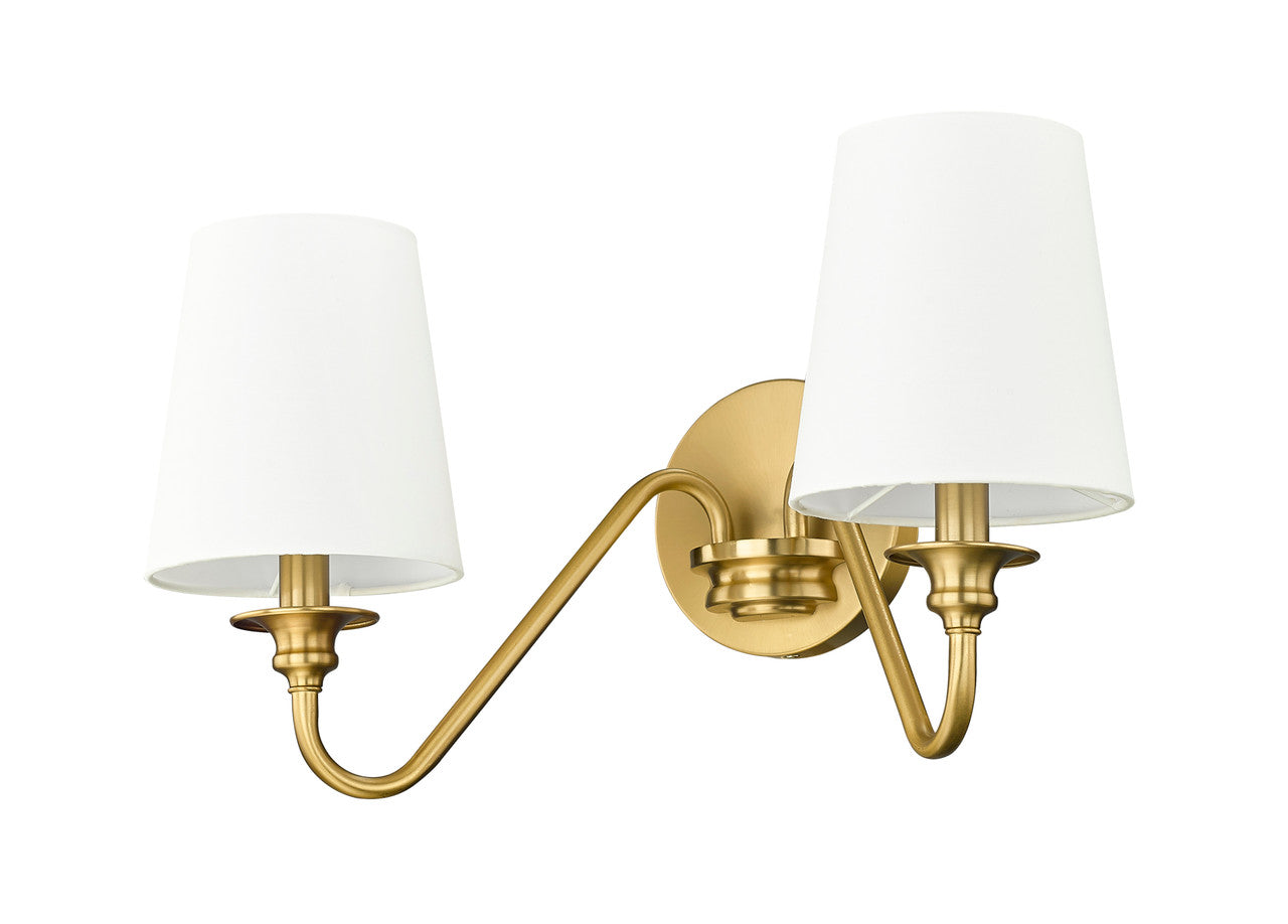 Z-Lite Gianna 2 Light Wall Sconce in Modern Gold 7509-2S-MGLD