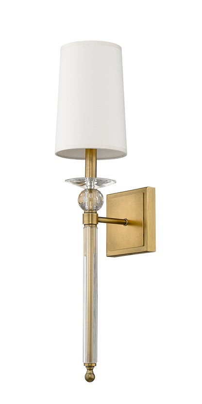 Z-Lite Ava 1 Light Wall Sconce in Rubbed Brass 804-1S-RB