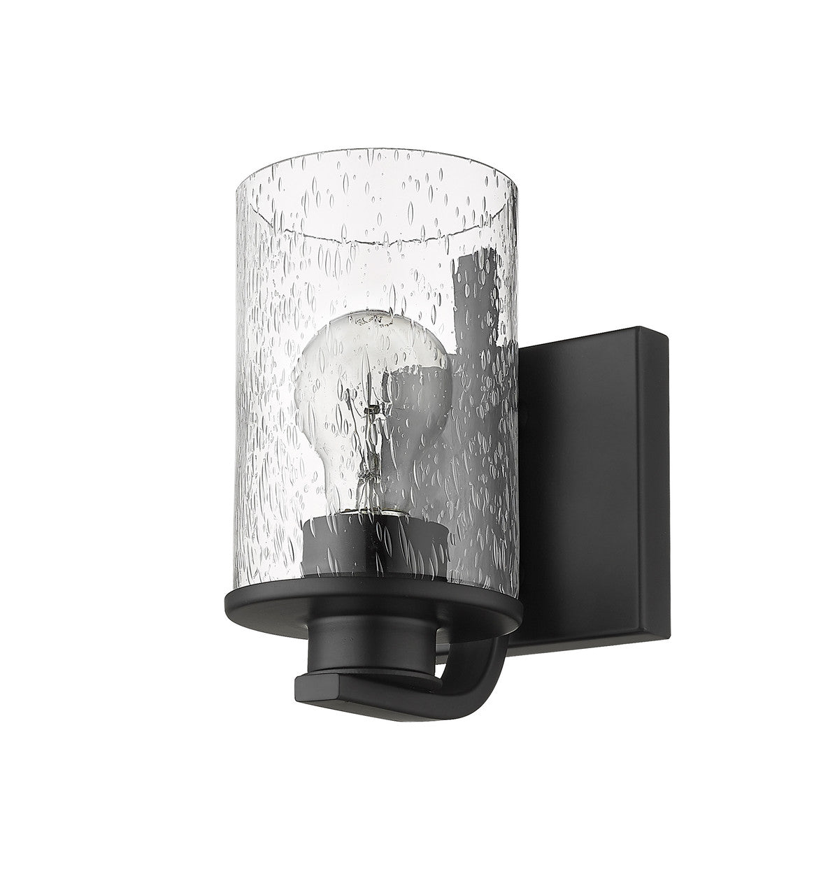 Z-Lite Beckett 1 Light Wall Sconce in Matte Black 492-1S-MB