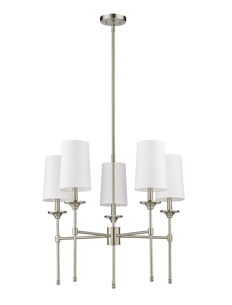 Z-Lite Emily 5 Light Chandelier in Brushed Nickel 3033-5BN