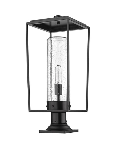 Z-Lite Sheridan 1 Light Outdoor Pier Mounted Fixture in Black 594PHBR-533PM-BK