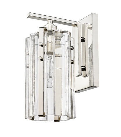 Z-Lite Alverton 1 Light Wall Sconce in Polished Nickel 3036-1S-PN