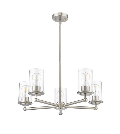 Z-Lite Thayer 5 Light Chandelier in Brushed Nickel 742-5BN