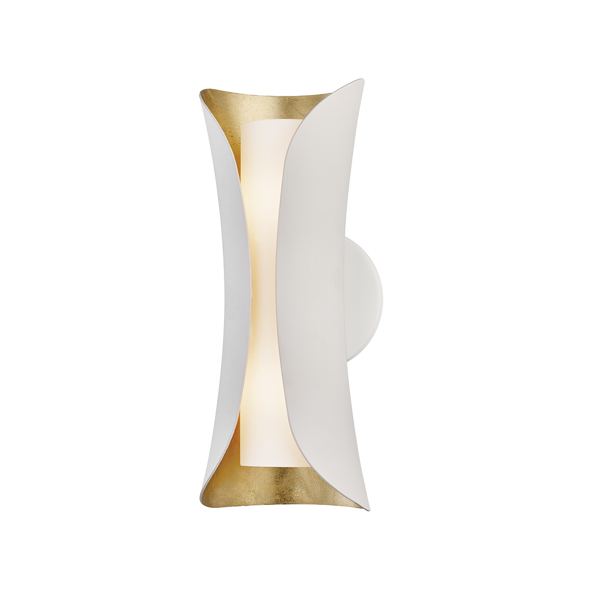 Mitzi 2 Light Wall Sconce in Gold Leaf/White H315102-GL/WH