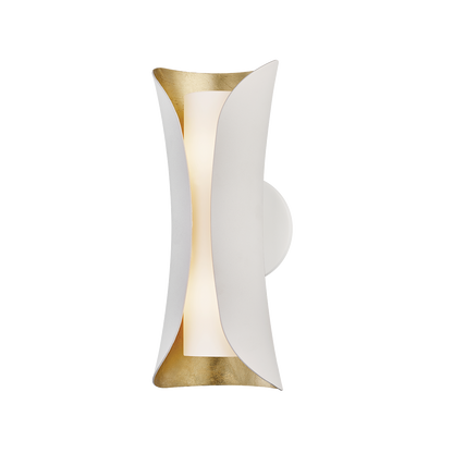 Mitzi 2 Light Wall Sconce in Gold Leaf/White H315102-GL/WH