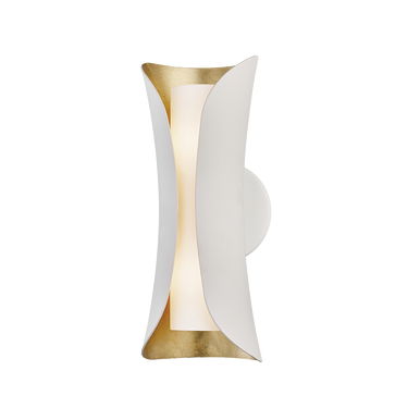 Mitzi 2 Light Wall Sconce in Gold Leaf/White H315102-GL/WH