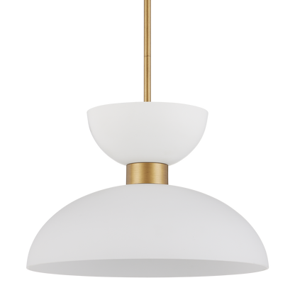 Currey & Co. Zevio White Pendant 9000-1094