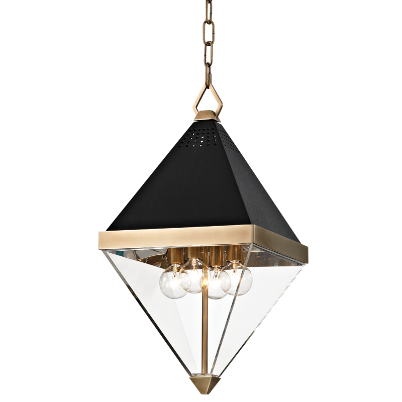 Hudson Valley Lighting Coltrane Lantern in Aged Brass 4510-AGB