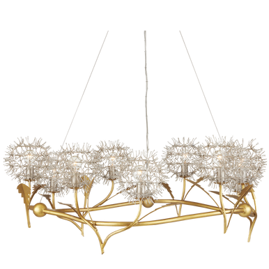 Currey & Co. Dandelion Silver & Gold Chandelier 9000-1080