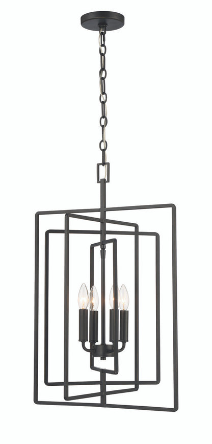 Lumanity Lighting Dalton 4-Light Geometric Pendant in Painted Oil Rubbed Bronze  L090-0024