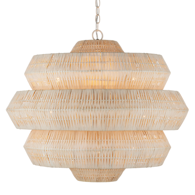 Currey & Co. Antibes Medium White Chandelier 9000-1134