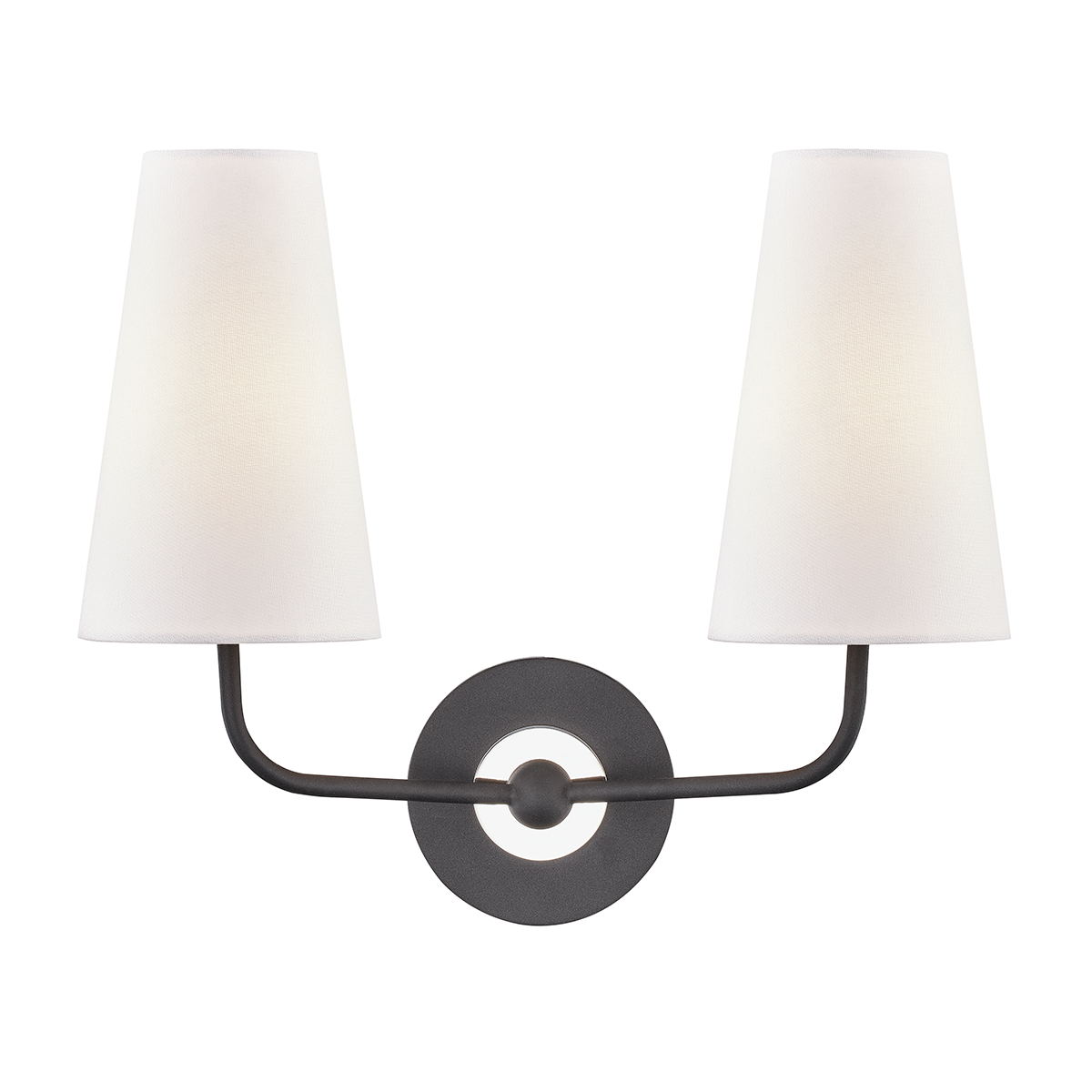 Mitzi 2 Light Wall Sconce in Polished Nickel/Black H318102-PN/BK