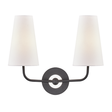 Mitzi 2 Light Wall Sconce in Polished Nickel/Black H318102-PN/BK