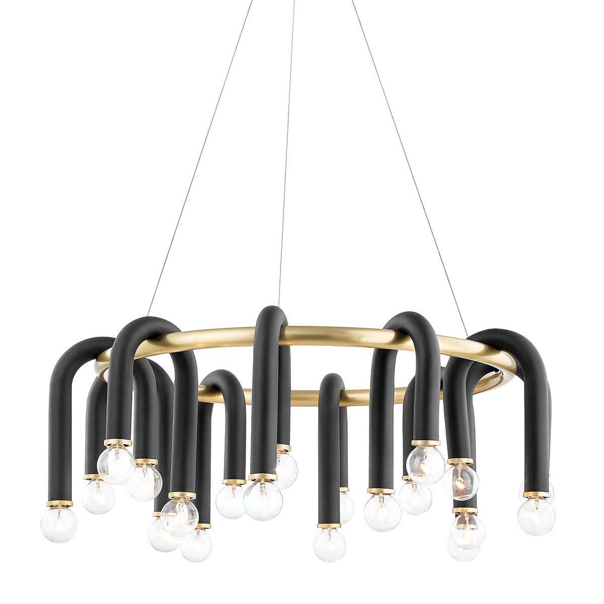 Mitzi 20 Light Chandelier in Aged Brass/Black H382820-AGB/BK