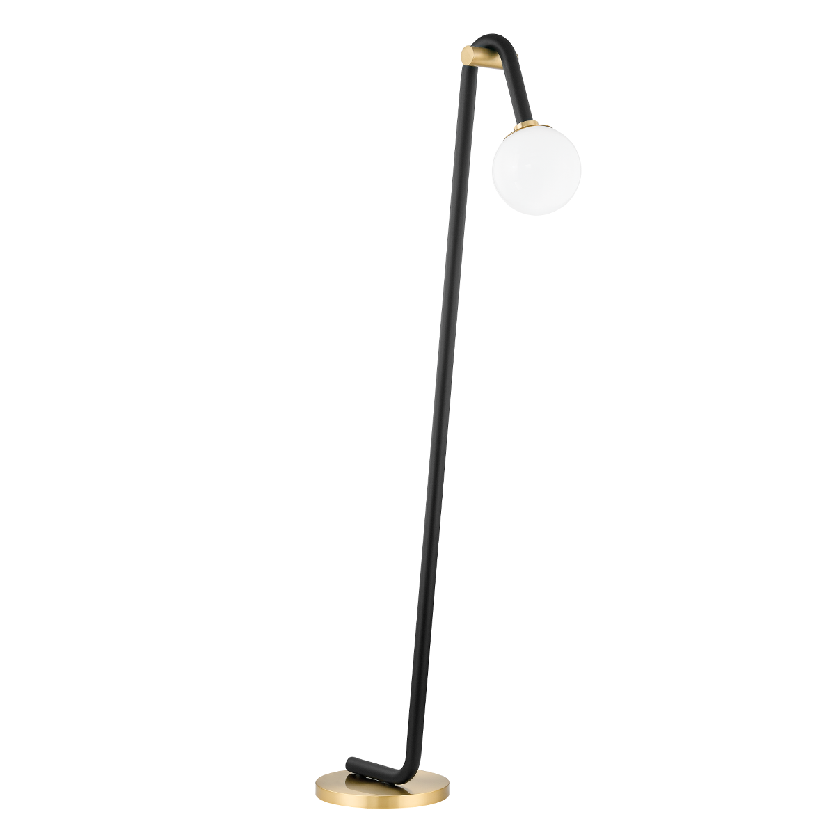 Mitzi 1 Light Floor Lamp in Aged Brass/Black HL382401-AGB/BK