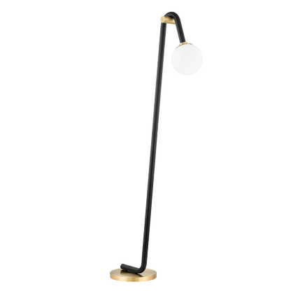 Mitzi 1 Light Floor Lamp in Aged Brass/Black HL382401-AGB/BK