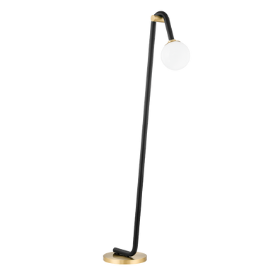 Mitzi 1 Light Floor Lamp in Aged Brass/Black HL382401-AGB/BK