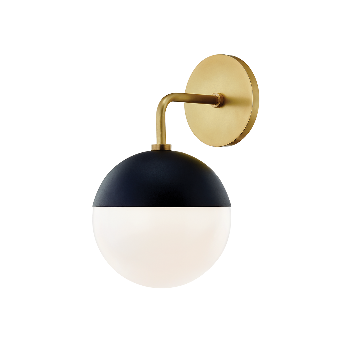 Mitzi 1 Light Wall Sconce in Aged Brass/Black H344101-AGB/BK