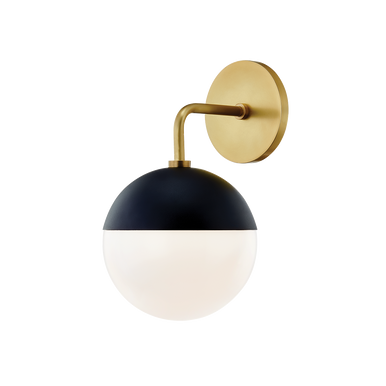 Mitzi 1 Light Wall Sconce in Aged Brass/Black H344101-AGB/BK