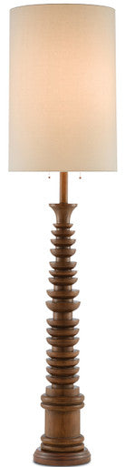 Currey & Co. Malayan Natural Floor Lamp 8000-0034