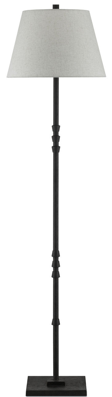 Currey & Co. Lohn Black Floor Lamp 8000-0049