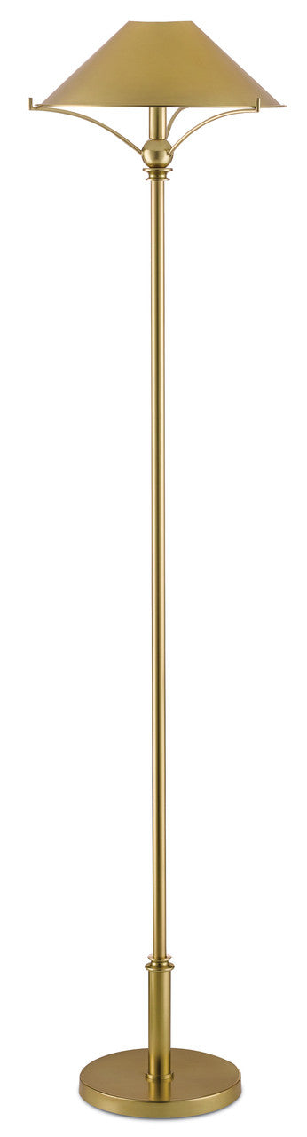 Currey & Co. Maarla Brass Floor Lamp 8000-0050