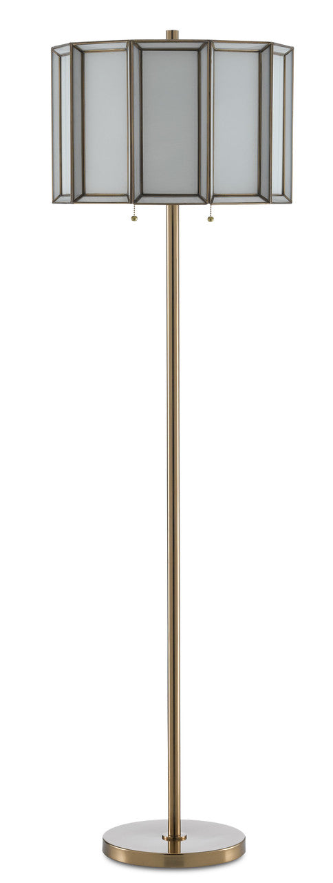 Currey & Co. Daze Brass Floor Lamp 8000-0090