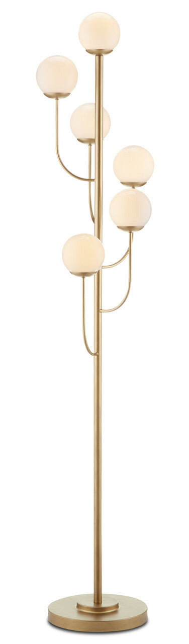 Currey & Co. Farnsworth Brass Floor Lamp 8000-0097