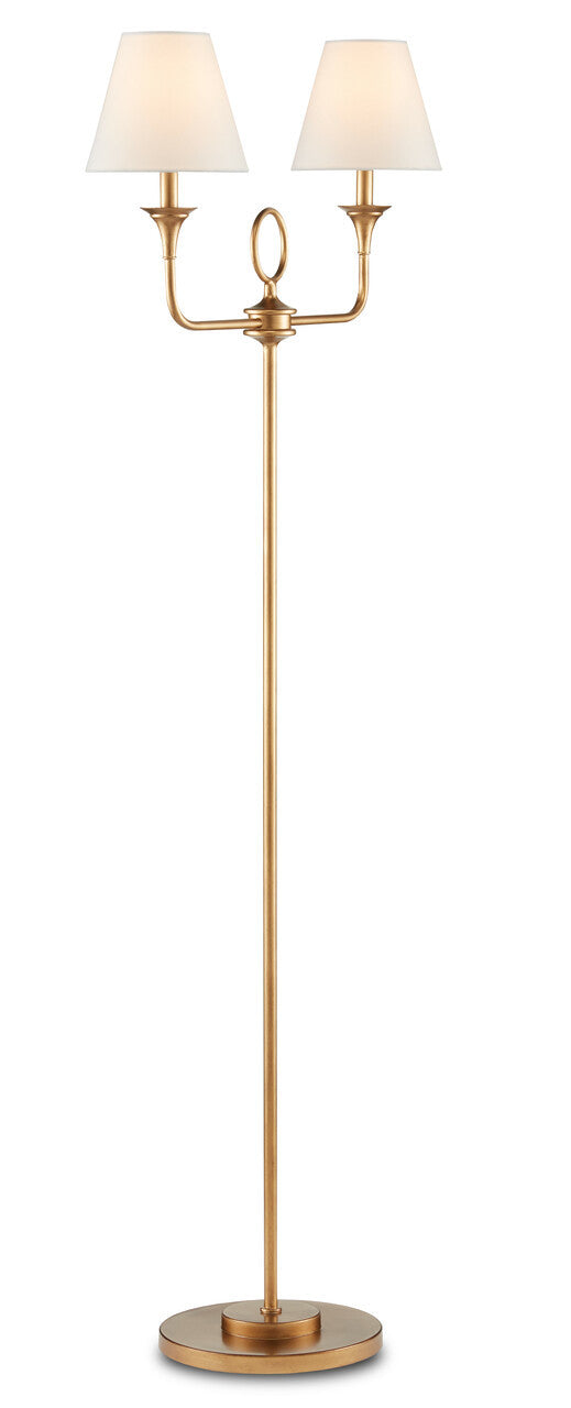 Currey & Co. Nottaway Brass Floor Lamp 8000-0109