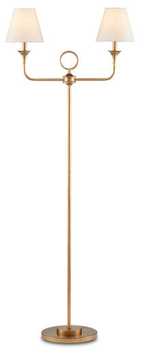 Currey & Co. Nottaway Brass Floor Lamp 8000-0109