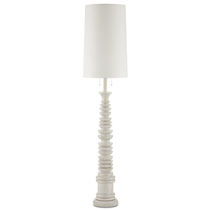 Currey & Co. Malayan White Floor Lamp 8000-0112