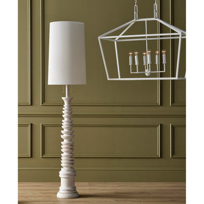 Currey & Co. Malayan White Floor Lamp 8000-0112