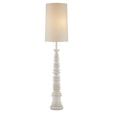 Currey & Co. Malayan White Floor Lamp 8000-0112