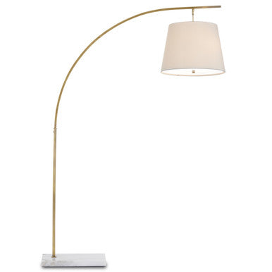 Currey & Co. Cloister Medium Brass Floor Lamp 8000-0117