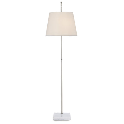 Currey & Co. Cloister Medium Nickel Floor Lamp 8000-0118