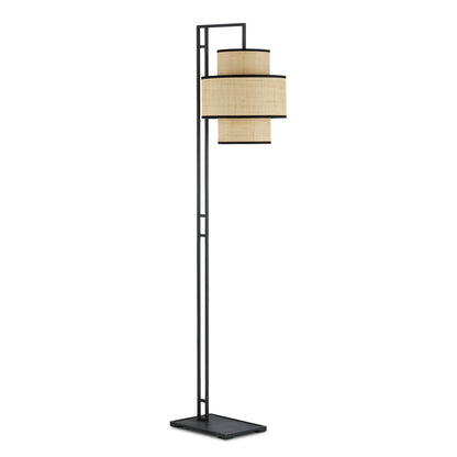 Currey & Co. Marabout Black Floor Lamp 8000-0129