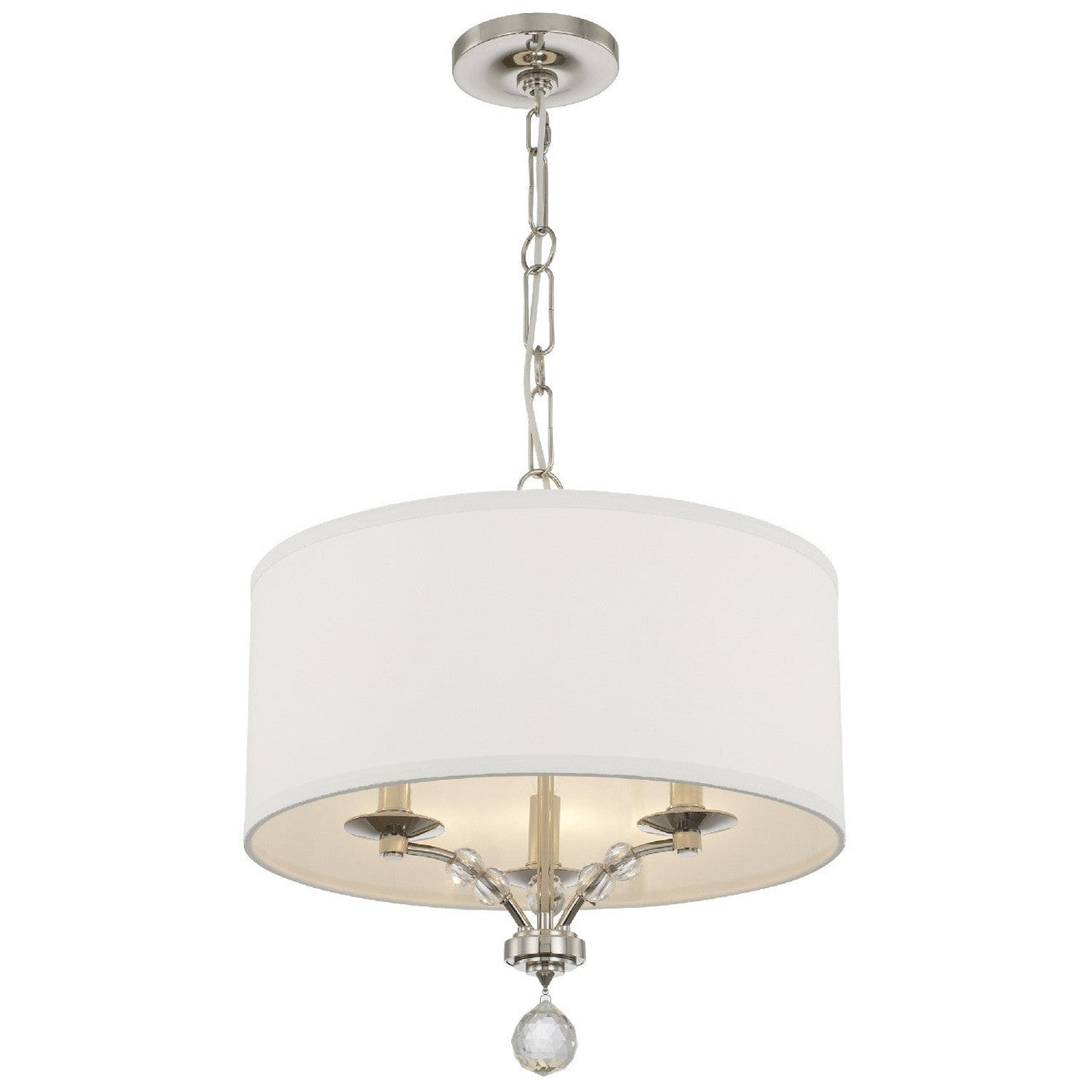 Crystorama Mirage 3 Light Polished Nickel Mini Chandelier 8005-PN