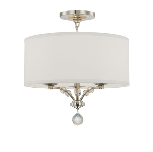 Crystorama Mirage 3 Light Polished Nickel Ceiling Mount 8005-PN_CEILING