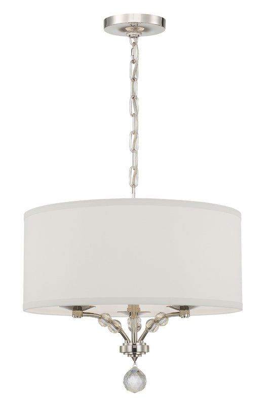 Crystorama Mirage 3 Light Polished Nickel Mini Chandelier 8005-PN