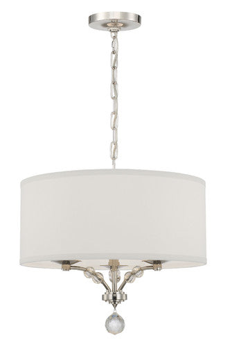 Crystorama Mirage 3 Light Polished Nickel Mini Chandelier 8005-PN